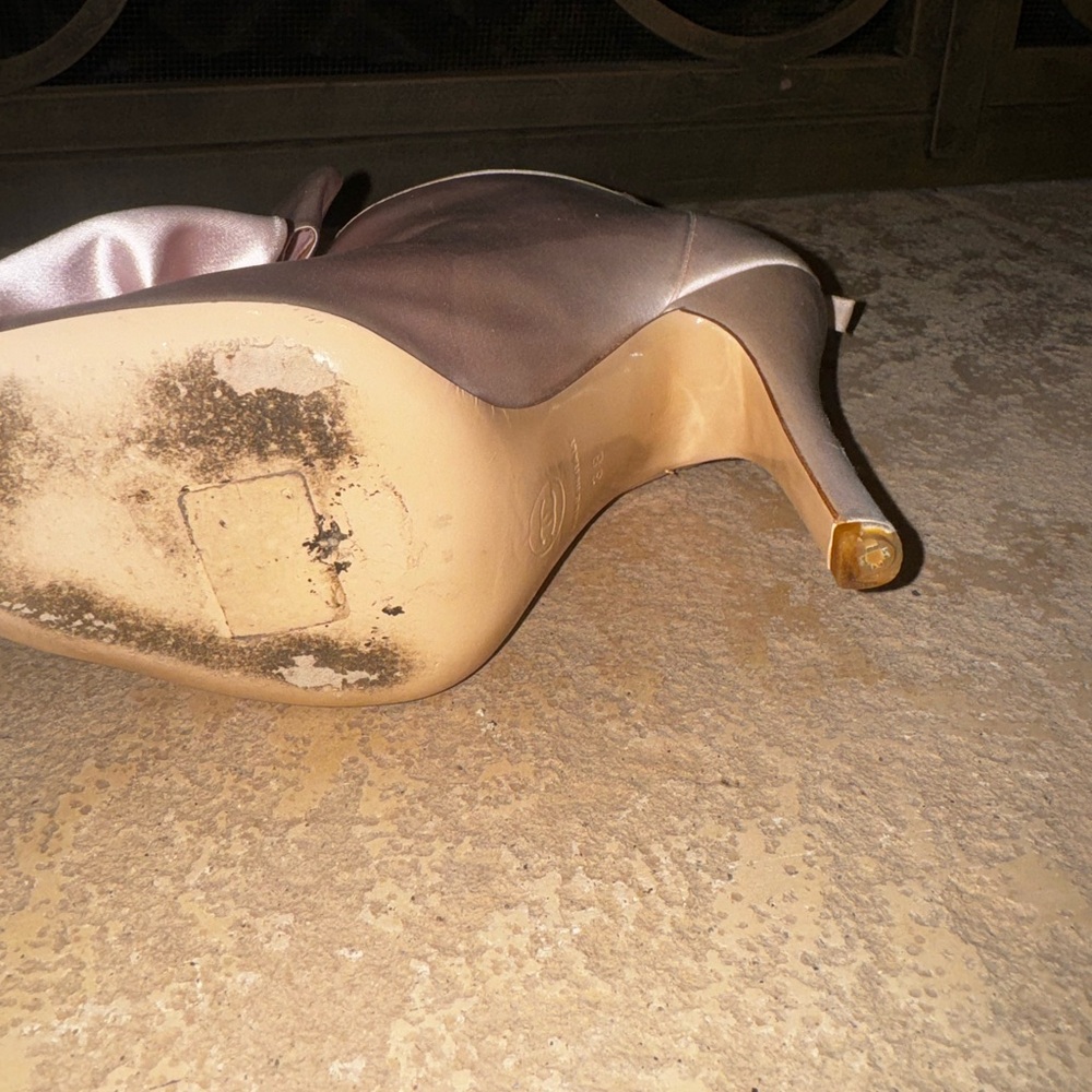 Vintage Chanel Pink Satin Bow Ankle Boots - Picture 11 of 11